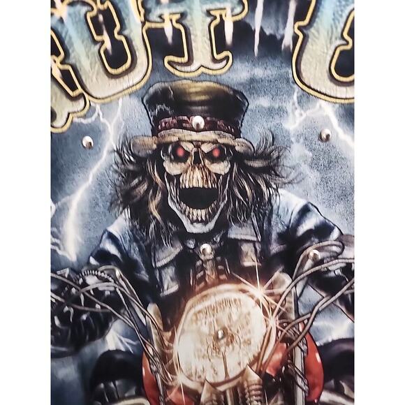 Graphic Reaper “Shut Up And Ride” Double Sided Motorcycle T-Shirt Size Large - Picture 5 of 8